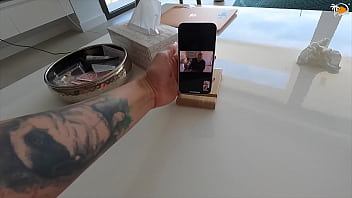 Petite blonde girl&#039_s doing nasty solo webcam show for her husband