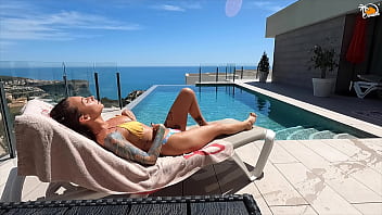 Petite blonde girl'_s doing nasty solo webcam show for her husband