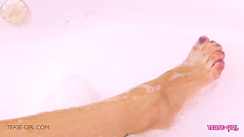 Sexy Teen brunette shows perfect Teen body in bath