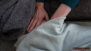 The heater broke and your stepmom is going to need your help to stay warm, but she noticed that your hands are really cold, so her breasts and pussy might be a good place to forget about hands