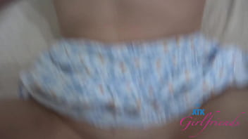 POV hookup with Angel Windell in pigtails sucking cock and riding hard