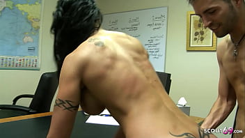 Bodybuilder Cougar Mature Teacher Jewels Jade tricked Big Dick Boy to Fuck her