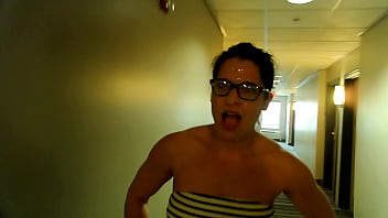 Dumb Office Bitch - bukkake cumwalk of shame