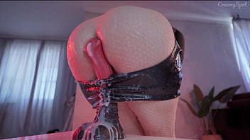 Office Lady Fucks with Monster Cock. Creampie overflow