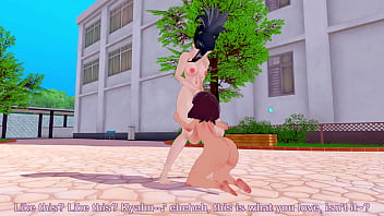 Momo and Ochaco Sex animation 3d