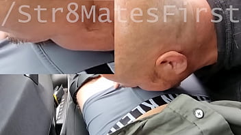 Aussie Taxi Driver blows Str8 DILF Lifeguard - SUBTITLED