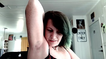 camgirl waxing hairy armpits ASMR fetish