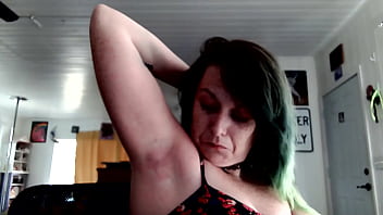 camgirl waxing hairy armpits ASMR fetish