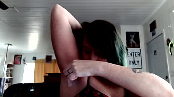 camgirl waxing hairy armpits ASMR fetish