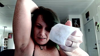 camgirl waxing hairy armpits ASMR fetish