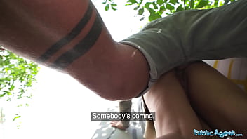 Public Agent She is masturbating in public and in need of a big cock
