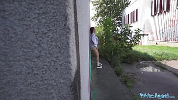 Public Agent She is masturbating in public and in need of a big cock