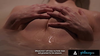 GIRLSWAY - I Masturbated In My Bathtub While Fantasizing Of Dominating Leana Lovings In Sex Dungeon