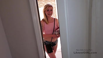 Stunning Blonde MILF goes to Porn audition