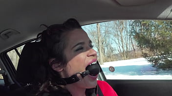 Driving around while ball gagged