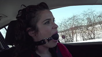 Driving around while ball gagged