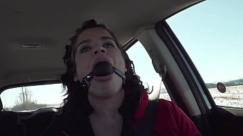 Driving around while ball gagged