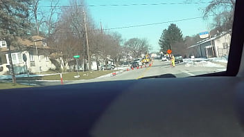 Driving around while ball gagged