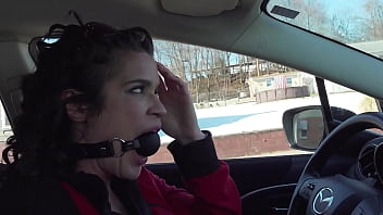 Driving around while ball gagged