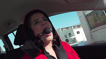 Driving around while ball gagged