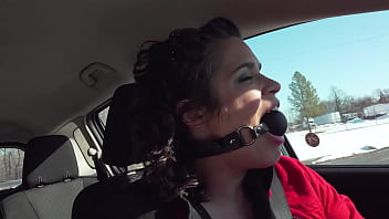 Driving around while ball gagged