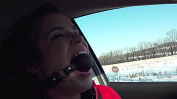 Driving around while ball gagged