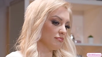 Busty blonde milf enjoying her lesbian pussy licking therapy