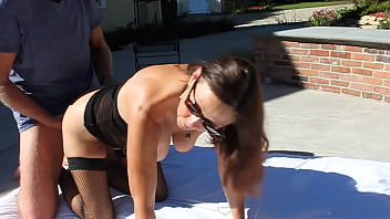 Best Outdoor MILF SLUT FUCK -Candi Annie Gets Rimmed and Fucked