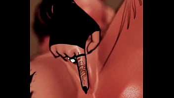 Trans girl ride a dildo in vr and cums