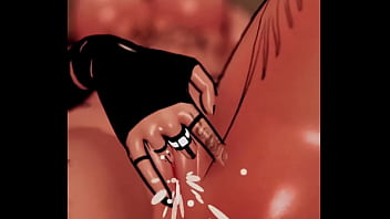 Trans girl ride a dildo in vr and cums