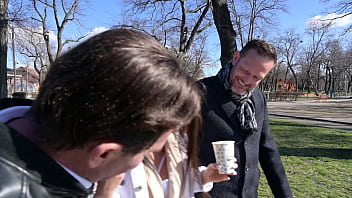 Tempting Tourist Monika Fox Sucks And Fucks In No Strings DP Foursome GP2944