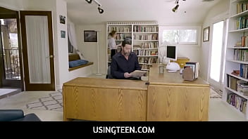 UsingTeen  - Busty brunette Freeuse Latina Teen Fucked During Interview At Law Firm - Cierra Bell, Violet Starr