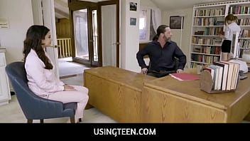 UsingTeen  - Busty brunette Freeuse Latina Teen Fucked During Interview At Law Firm - Cierra Bell, Violet Starr