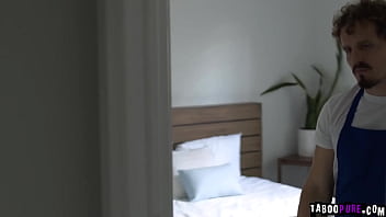 Alison Rey flirts with their client Will Pounder and gets her pussy fucked while her husband Robby doing their job