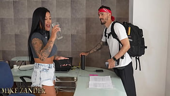 I ended up fucking a sexy black haired woman with a big ass because of a small technical error