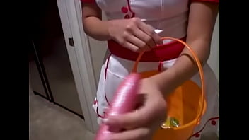 JENNY HENDRIX Halloween Present Sexy Blonde Fucked and Gets Facial Treat!