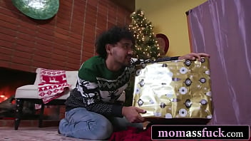Lonely Big Ass MILF Giving Stepsons Anal Experience For X-Mas