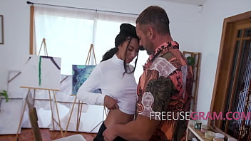 Artist Freeuses His Biggest Fan While His Assistant Does The Chores - Ameena Green , Myra Moans