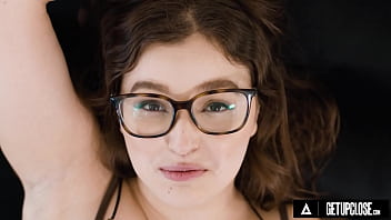 UP CLOSE - Big Ass College Hottie Leana Lovings Delightfully Enjoys Taking Her Man'_s Hard Cock