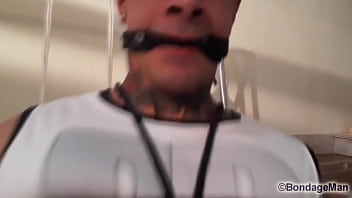 Muscular brazilian guy audition is tied up and gagged many times | PREVIEW