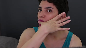 Licking cum from hand