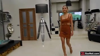 Big tits blonde girlfriend sharing her guy with latina bff