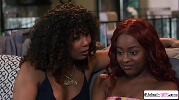 Teen stepdaughter ganged by lesbian stepmom and milf bffs