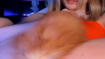 Sweet Eaton Stripteasing Her Viewers With Her Small Cock