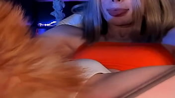 Sweet Eaton Stripteasing Her Viewers With Her Small Cock