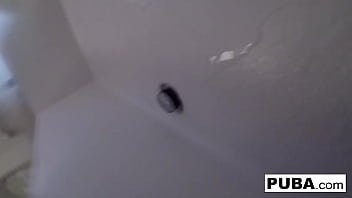 Christiana glitters up her shower and bathtub