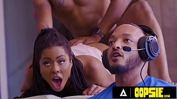 OOPSIE - Stacked Kira Noir Pays Delivery Guy With SNEAKY HARD ROUGH SEX While Boyfriend Is Gaming