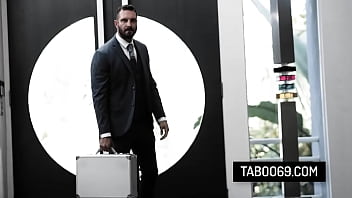 Blonde milf Ella Reese fucking with investigator and her clueless husband in threesome