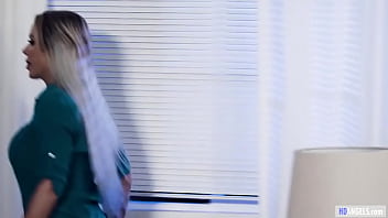 Lesbian stepmom and step daughter tricking a fool into taboo threesome