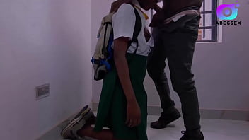 BAD GIRL ON UNINFORM PAID TWO TEACHERS WITH HER PUSSY. PLEASE SUBSCRIBE TO RED